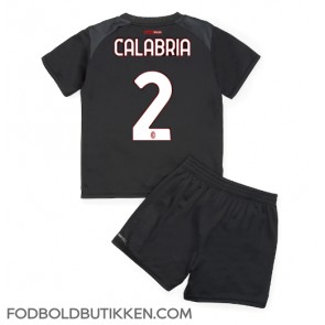 AC Milan Davide Calabria #2 Hjemmebanetrøje Børn 2022-23 Kortærmet (+ Korte bukser)